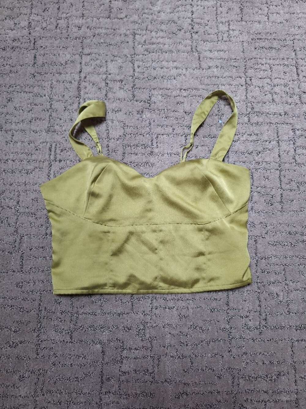 Abercrombie & Fitch Silk Green Tank Top